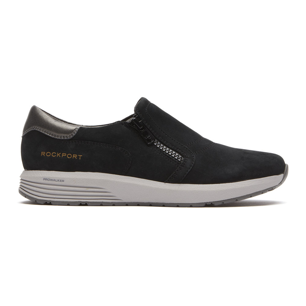 Zapatillas Rockport Mujer Mexico - Trustride Prowalker Slip-On Negros - IQFOB8743